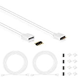 2er-Pack 2M Verlängerung Anschluss Kabel für RGB LED Strip Led Streifen 4 pin, geeignet für LED RGB Leiste Streifen