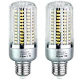 2er-Pack LED Glühbirne E27 Mais Lampe ersetzt 15W, 1200 Lumen, 2700K warmweiß, Energiesparlampe für Garage Fabriklager Werkstatt Garten Hof (2700K-warmweiß, ...