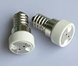 2x Sockel Adapter E14 auf G4 MR16 GU5.3 für LED o. Halogen Leucht Lampe 230V