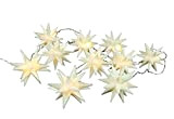 3D Stern Lichterkette mit Timer - 550 cm - Sternen Lichterkette mit Timer - Weihnachts Lichterkette Fenster Dekoration Batterie betrieben ...