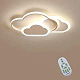 42W LED Deckenleuchte, Creative Wolken Deckenlampe, Dimmbar Fernbedienung 3000K~6000K, 6cm Ultradünne Weiße Wolken Decken Lampe, Für Kinderzimmer Schlafzimmer Und Wohnzimmer ...