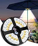 48 LED Sonnenschirm Beleuchtung 3 Modi Beleuchtung Licht Hell Sonnenschirmbeleuchtung USB Aufladen Drahtlose Camping LED Lampe für Garten Strand Außenleuchten ...