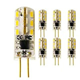 6 Stück G4 LED 1.5 Watt 12V DC 24x 3014 SMD Warmweiß 2600-2800K Glühbirnen, ersetzt 15W Halogenlampen