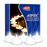 AGPTEK 24pc Battery-Operated Smokeless LED Teelicht mit Timer-Funktion (Auto 6 Stunden und 18 Stunden) für Indoor/Outdoor Home Party Urlaub Dekorationen ...