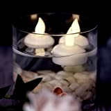 AGPTEK LED Schwimmenkerzen 12er Pack Schwimmende LED Teelichter Wasserdichter Flammenlose Kerzen für Pool Badewanne Teich Party und Hochzeit -"MEHRWEG"