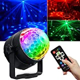 Aimeizi LED Discokugel, Party Lampe Discolicht Musik Activated RGB Dynamisch Disco Lichteffekte mit Fernbedienung USB LED Partylicht für Raumdekoration Halloween ...