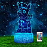 Ainvliya Nachtlicht Kinder, 3D Led Touch Lampe Licht, 16 Farben Nachtlampe Dimmbar mit Fernbedienung, Spielzeug für Jungen Weihnachts Geburtstagsgeschenk Deko ...