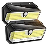 Aisutha Solarlampen für Außen, [2 Stück] 282 LED Solarleuchten für Außen 2600 Lumen Superhelle Solarleuchte mit Bewegungsmelder, 3 Modi Solarlampe ...