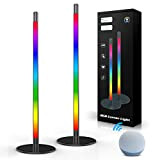 Alexa Lightbar(2er Pack), LED Ecklampe Stehlampe Dimmbar Wohnzimmer Gaming Deko, 16 Mio. RGB Nachttischlamp / Tischlampe für Wand/Zimmer/TV Nachrüsten Lampe, ...
