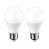Amazon Basics E27 LED Lampe, 9W (ersetzt 60W), warmweiß, dimmbar - 2er-Pack
