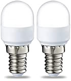 Amazon Basics LED-Leuchtmittel, E 14, T25, Kühlschrank-Leuchtmittel, 1,7 W (entspricht 15-W-Glühbirne), Warmweiß, nicht dimmbar, 2 Stück