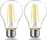 Amazon Basics LED-Leuchtmittel, Edison-Sockel E27, 7 W (entspricht 60-W-Glühbirne), nicht dimmbar, klares Filament, 2 Stück
