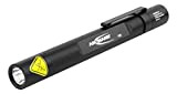 ANSMANN Led Taschenlampe FUTURE T120 Mini Stiftleuchte, 130 Lumen, Spritzwassergeschützt, Clip, kleine Penlight inklusive 2 AAA Batterien, schwarz, 11,5 x ...