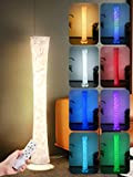 Anten Lusa| LED RGB Stehlampe Wohnzimmer Vintage| 15W LED Stehleuchte Wohnzimmer Dimmbar Weiß 1,56m| Led Lichtsäule Rund| Neue Stehlampe Papier ...