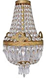 Antik Deckenlampe Kronleuchter Messing Kristalle Kristalllüster kkc009 Palazzo Exklusiv