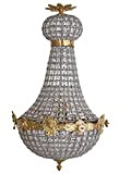 Antik Kronleuchter Kristalle Lüster Korblüster Antik Deckenlüster Deckenlampe 93cm cat1000 Palazzo Exklusiv