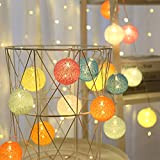 Anyingkai Lichterkette Cotton Ball,3 Meter LED Baumwollkugeln Lichterkette,Lichterkette wanddeko,Lichterkette für Zimmer,LED Weihnachtsbeleuchtung,Lichterkette Innen Weihnachten