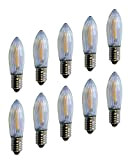 AUSWAHL Sorte + Menge - netSells - 10 Stück - LED Filament Topkerze Riffelkerze Spitzkerze - für innen - klar ...
