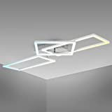 B.K.Licht I 40 Watt LED Frame mit Farbtemperatursteuerung I dimmbare Deckenlampe LED I schwenkbar I Fernbedienung I Chrom