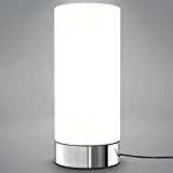 B.K.Licht – Nachttischlampe Zylinder- Tischlampe - Touch-Dimmer, ohne Leuchtmittel, 3 Helligkeitsstufen