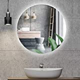 Badspiegel Mit LED Beleuchtung Runder Wandspiegel Bad Kosmetikspiegel Mit Demister/Sensor Für Schönheit Beim Schminken