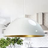 bamyum Ø50 cm Hängelampe Weiß Groß I Lipeo I E27 Metall Esstisch Lampe Led Deko Modern Wohnzimmer Groß Küchenlampe