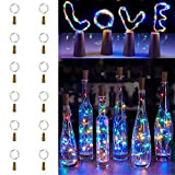 BAYHT LED Flaschenlicht Flaschen Flaschenlichterkette Korken Lichterkette - 12 Stück 2m 20LED Lichterkette mit 3 Blink Mode für Halloween, Weihnachten, ...