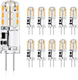Befurglor G4 LED Lampen, 1.2W Ersatz für 10W Halogen, 120LM, Warmweiß 2900K, G4 led Stiftsockel lampe, AC/DC 12V, 360°Abstrahlwinkel, Nicht ...
