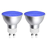 Bonlux GU10 blaue LED-Lampe, 5 W MR16 GU10-Strahler, 120 ° Abstrahlwinkel, Reflektor, blaue Glühbirnen, blaue Farbe, LED-Strahler für dekorative Beleuchtung, ...