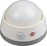 Brennenstuhl LED-Nachtlicht/Orientierungslicht mit Infrarot-Bewegungsmelder (sanftes Licht inkl. Push-Schalter und Batterien) weiß