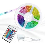 Briloner Leuchten - LED Band 5m, LED Strip Farbwechsel, silikonummantelt, selbstklebend, 150 x RGB-LED 0,16W, Kunststoff, 24 Watt, Weiß