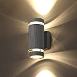 CELAVY Runde LED Wandleuchte Außenleuchte, IP65 Wandlampe aus Aluminium, Wasserdichte Wandbeleuchtung Außenlampe für Innen- und Außenbereich, Außenbeleuchtung mit ETL Zertifikat, ...