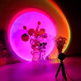 CoMokin Sunset Lamp, 16 Modi Bunte Sunset Projection Lamp, Sonnenuntergang Lampe, Rainbow Projektionslampe, Stehlampe, LED Nachtlicht mit 360°Drehung und Stativ ...