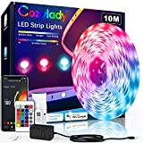 Cozylady LED Strip 10m, WIFI LED Streifen Kompatibel Mit Alexa, Smart App Musik LED Lichter, SMD 5050 RGB LED Stripes ...