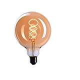 CROWN LED Edison Glühbirne E27 Fassung, Dimmbar, 4W, 2200K, Warmweiß, 230V, EL20, Antike Filament Beleuchtung im Retro Vintage Look