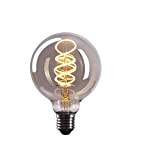 CROWN LED Smoky Edison Glühbirne E27 Fassung in Rauchglas Optik, Dimmbar, 4W, 2200K, Warmweiß, 230V, SY19, Antike Filament Beleuchtung im ...