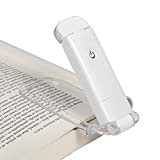 dewenwils Leselampe Buch Klemme, USB Wiederaufladbare Klemmleuchte für Lesen im Bett, 2 Einstellbare Helligkeitsstufen Buchlampe, Warmweißes Leselicht, Geschenk für Kinder ...