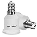 DiCUNO 2P E14 auf E27 Adapter Konverter, kleine Edison Schraube zu Schraubgewinde E27, Hochtemperaturbeständige Lampensockel für LED Lampen, Glühlampen und ...