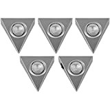 Dreieckleuchte 5er Set Halogen -warmweiß-Pyramiden Leuchten MIT Schalter ein Strahler im Set mit Hauptschalter inklusive 12 V Trafo und Stecker ...