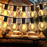 DSLebeen G40 LED Lichterkette Glühbirnen innen und außen, 15M 27+3 Warmweiß Birnen Lampions Wetterfest, Wasserdicht und Bruchsicher Lichterketten mit Stecker ...