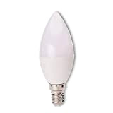 E14 LED Lampe 6W kaltweiß aus Kunststoff - Kerze Leuchtmittel Birne Glühbirne Licht