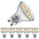 EACLL GU10 LED Warmweiss 6 Watt Ersetzt 90W Halogen Leuchtmittel, 10er-Pack, 660 Lumen 2700 Kelvin Birnen, AC 230V Flimmerfrei Strahler, ...