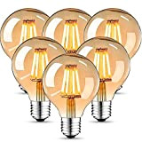 Edison Vintage Glühbirne, Edison LED Lampe Warmweiß E27 4W 2700K Retro Glühbirne Vintage Antike Glühbirne 470 Lumen Ideal für Nostalgie ...