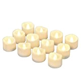 eLander LED Kerzen, LED Tee Lichter flammenlose Kerzen mit Timer, Automatikmodus: 6 Stunden an und 18 Stunden aus, 3.2x3.6 cm, ...