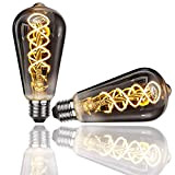 ESIP Edison Vintage Glühbirne,E27 ST64 4W LED Glühbirne Vintage Antike Glühbirne,2700K Warmweiß, Ideal für Nostalgie und Retro Beleuchtung im Haus ...