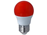 Farbige LED-Glühbirne, 4W = 35W 220V, Kugelform Ø45, Für Partydekoration E14 oder E27 (E27, Rot)