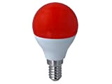 Farbige LED-Glühbirne, 4W = 35W 220V, Kugelform Ø45, Für Partydekoration E14 oder E27 (E14, Rot)
