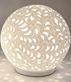 Formano 662378 Porzellan-Lampe Kugel Harmonie Romantik Weiß 18cm