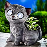 Gärtner Pötschke Solar-Katze mit Pflanztopf