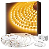 Govee LED Strip 5m Warmweiss 3000K LED Lichtband LED Streifen Warmweiß 300 LEDs dimmbar für Spiegel Deko Party Küche